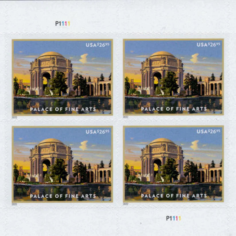 Priority Mail Express Stamps 2022 Palace of Fine Arts-Cultural Heritage, $26.95 Postage