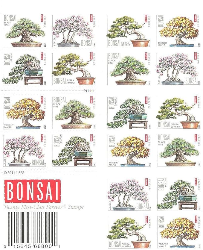 Forever Stamps 2012 Bonsai Trees-Cultural Heritage Collection, First-Class Postage