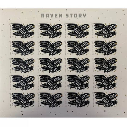 Forever Stamps 2021 Raven Story-Cultural Heritage, First-Class Postage