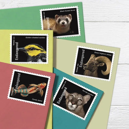 Forever Stamps 2023 Endangered Species-Wildlife Conservation, First-Class Postage