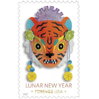 Forever Stamps 2022 Lunar New Year-Year of the Tiger, Holiday Celebration, First-Class Postage