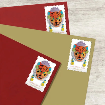 Forever Stamps 2022 Lunar New Year-Year of the Tiger, Holiday Celebration, First-Class Postage