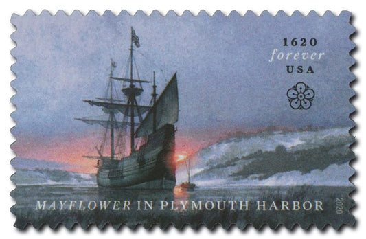 Forever Stamps 2020 Mayflower in Plymouth Harbor-Commemorative Issue, First-Class Postage
