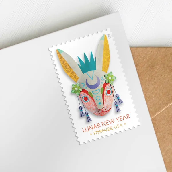 Forever Stamps 2023 Lunar New Year-Year of the Rabbit, Holiday Celebration, First-Class Postage