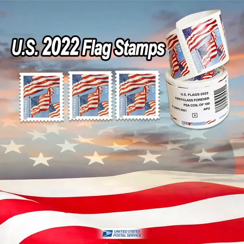 Forever Stamps 2022 U.S. Flag-Patriotic Symbol, First-Class Postage
