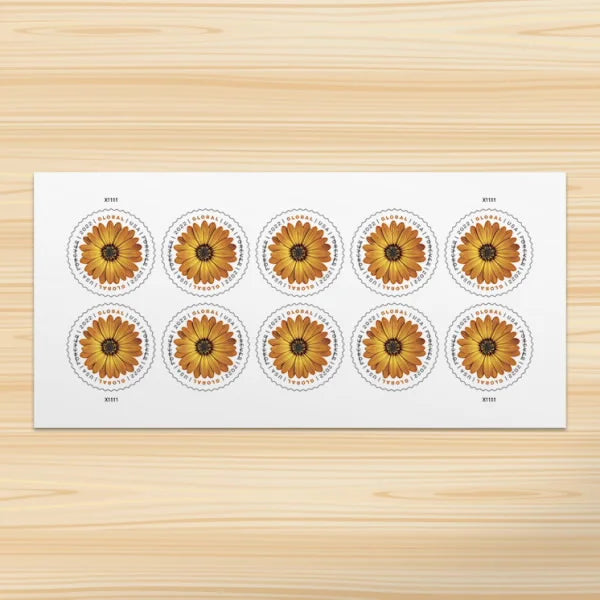 Global Forever Stamps 2022 African Daisy-International Rate
