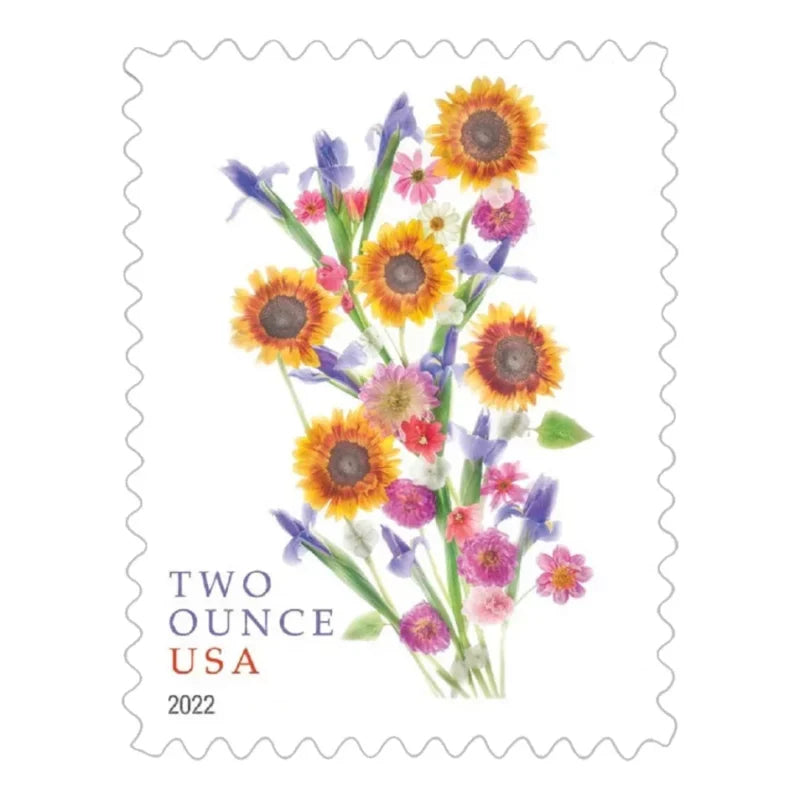 Two-Ounce Stamps 2022 Sunflower Bouquet-Wedding Invitation, First-Class Rate