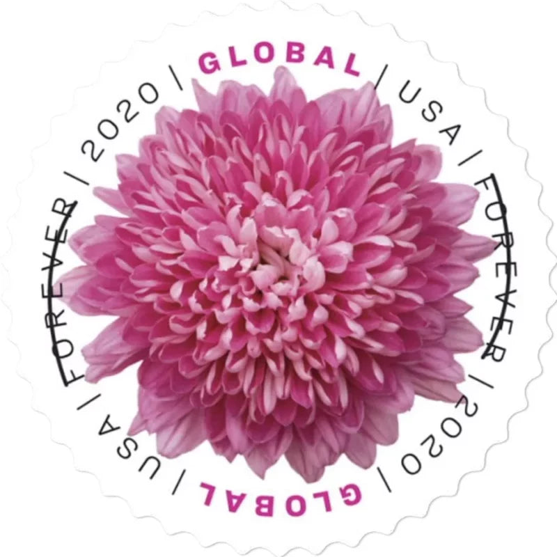 Global Forever Stamps 2020 Chrysanthemum-Floral Collection, International Rate