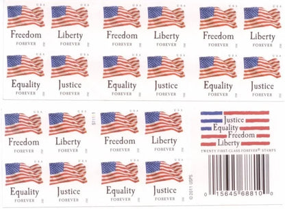 Forever Stamps 2012 Four Flags-Patriotic Symbol, First-Class Postage