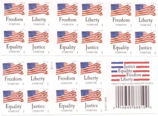 Forever Stamps 2012 Four Flags-Patriotic Symbol, First-Class Postage