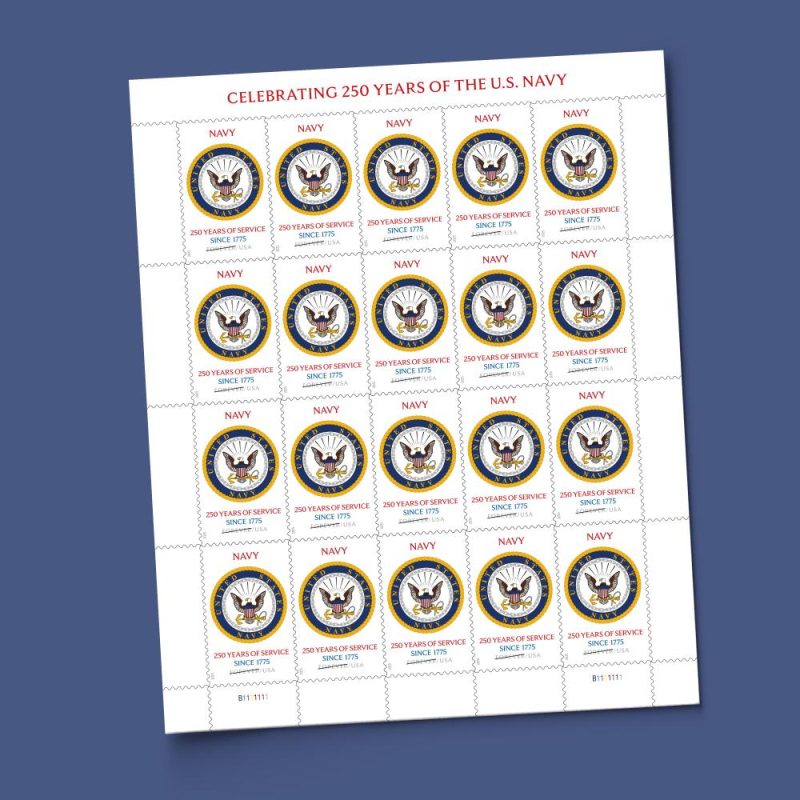 Forever Stamps 2025 Navy-250 Years of Service, Honor & Service, First-Class Postage