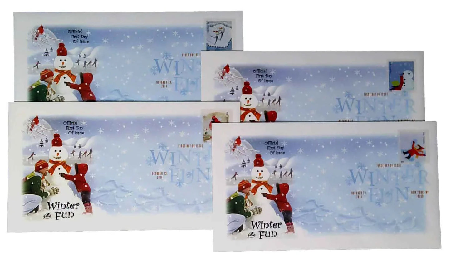 Forever Stamps 2014 Winter Fun-Holiday Celebration, First-Class Postage