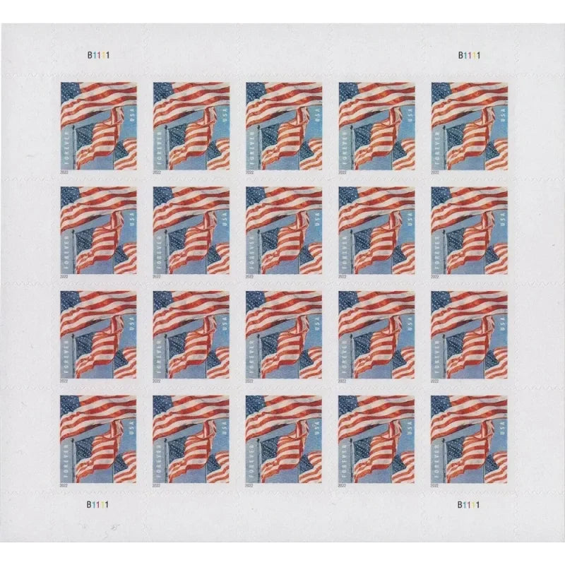 Forever Stamps 2022 U.S. Flag-Patriotic Symbol, First-Class Postage