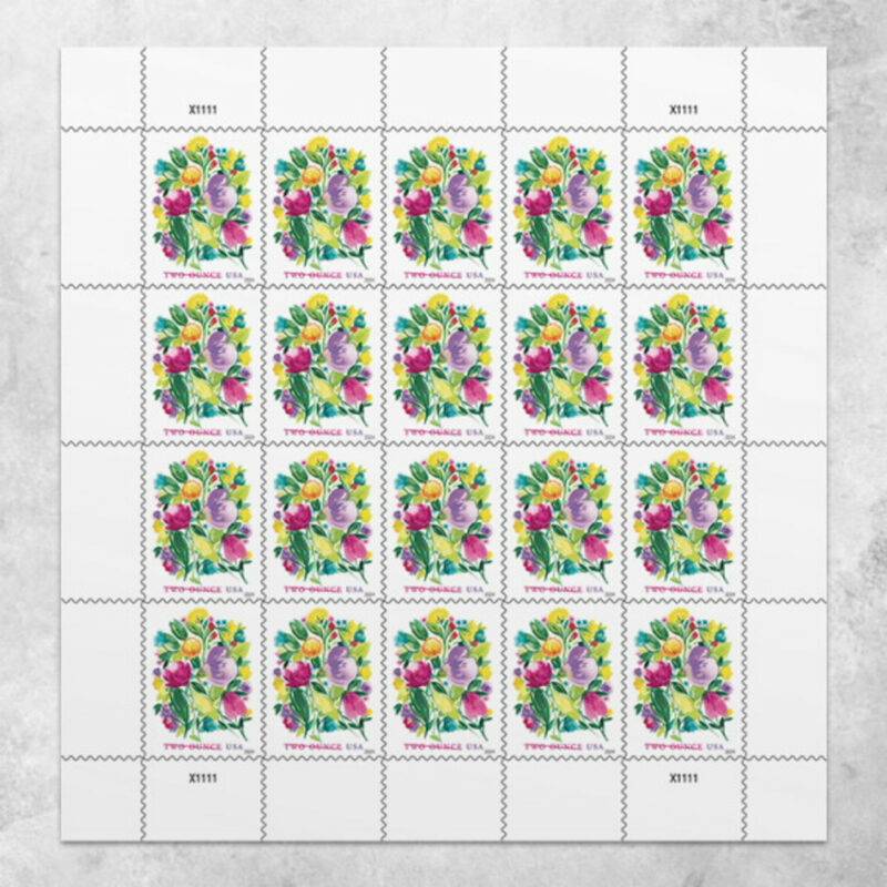 Two-Ounce Stamps 2024 Wedding Blooms-Wedding Invitation, First-Class Postage