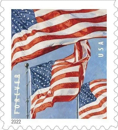 Forever Stamps 2022 U.S. Flag-Patriotic Symbol, First-Class Postage