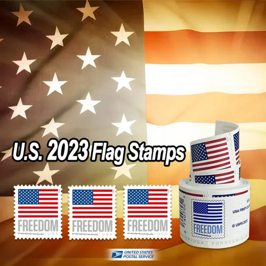 Forever Stamps 2023 U.S. Flag Coil-Modern Patriotic Symbol, First-Class Postage