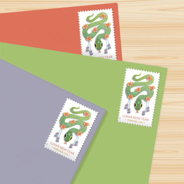 Forever Stamps 2025 Lunar New Year-Year of the Snake, Holiday Celebration, First-Class Postage