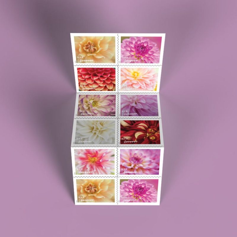 Forever Stamps 2025 Dahlias-Floral Collection, First-Class Postage
