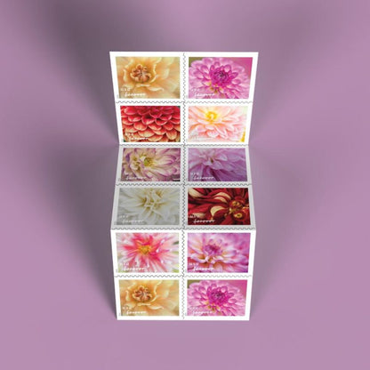 Forever Stamps 2025 Dahlias-Floral Collection, First-Class Postage