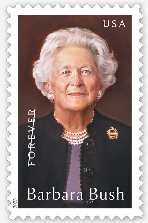 Forever Stamps 2025 Barbara Bush-Commemorative, First-Class Postage